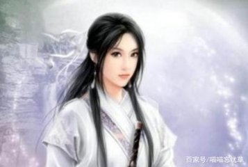 漫画青色衣服女孩